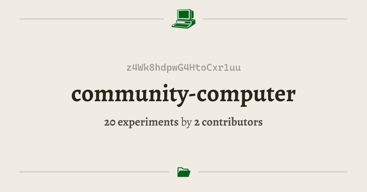 community-computer — Community Computer